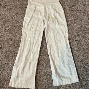 Wide Leg Linen Blend Pants